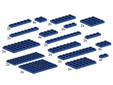 LEGO® Assorted Blue Plates