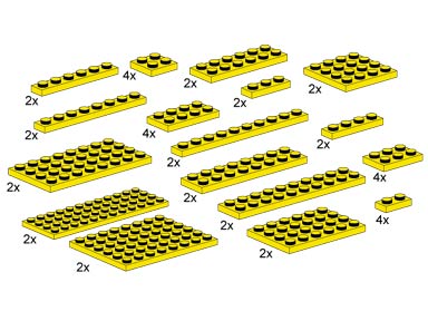 LEGO® Assorted Yellow Plates