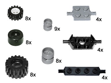 LEGO® Small Wheels and Axles
