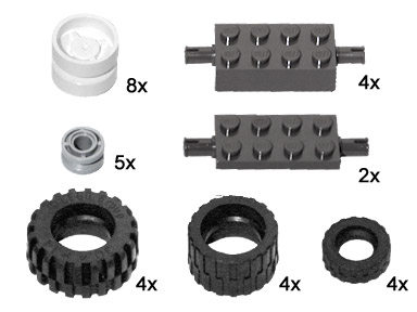 LEGO® Large Wheels and Axles