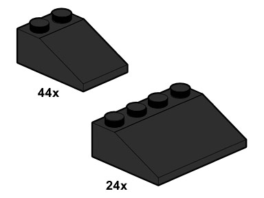 LEGO® Black Roof Tiles