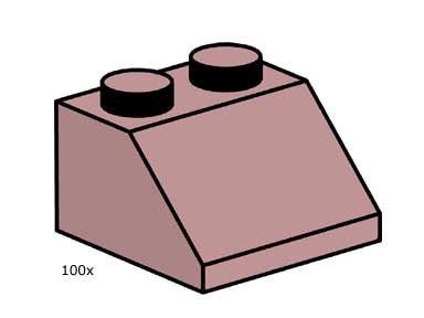 LEGO® 2 x 2 Sand Red Roof Tile