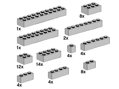 LEGO® Assorted Light Grey Bricks