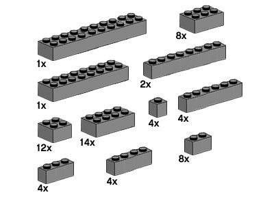 LEGO® Assorted Dark Grey Bricks