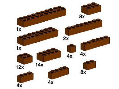 LEGO® Assorted Brown Bricks
