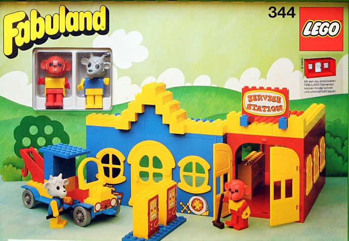 LEGO® Service Station with Billy Goat and Mike Monkey