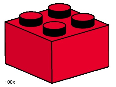 LEGO® 2x2 Red Bricks