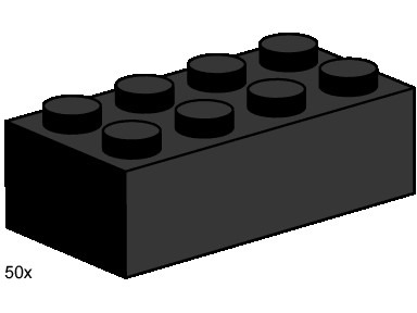 LEGO® 2x4 Black Bricks