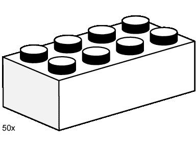 LEGO® 2x4 White Bricks