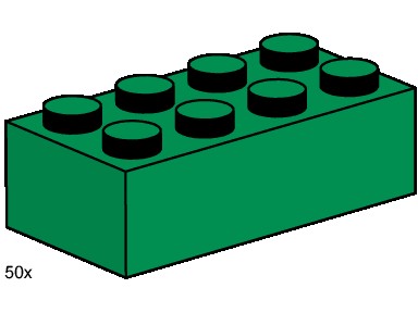 LEGO® 2x4 Dark Green Bricks