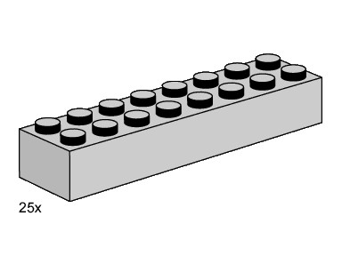 LEGO® 2x8 Light Grey Bricks