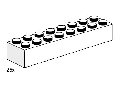 LEGO® 2x8 White Bricks