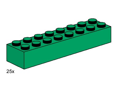 LEGO® 2x8 Dark Green Bricks