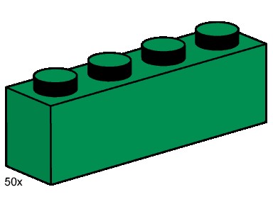 LEGO® 1x4 Dark Green Bricks