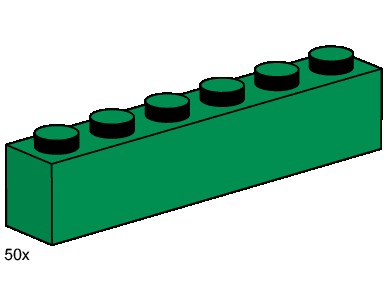 LEGO® 1x6 Dark Green Bricks