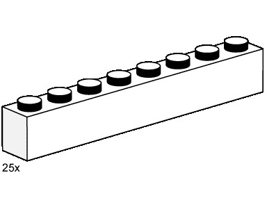 LEGO® 1x8 White Bricks