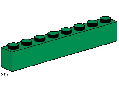 LEGO® 1x8 Dark Green Bricks