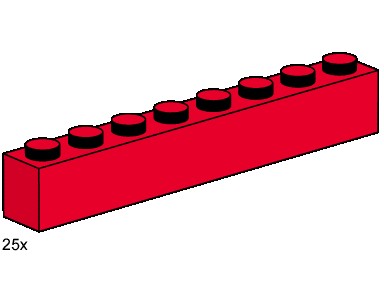 LEGO® 1x8 Red Bricks