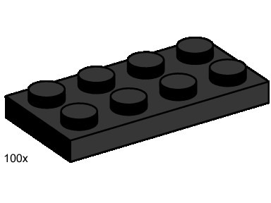 LEGO® 2x4 Black Plates