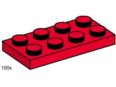 LEGO® 2x4 Red Plates