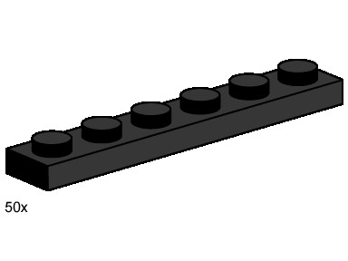 LEGO® 1x6 Black Plates