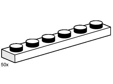 LEGO® 1x6 White Plates