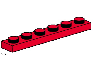 LEGO® 1x6 Red Plates
