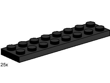 LEGO® 2x8 Black Plates