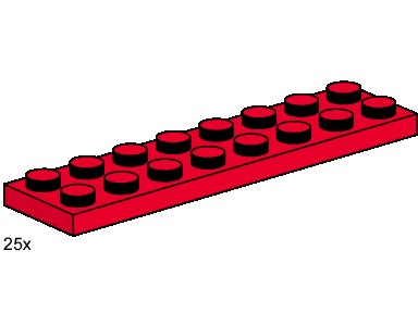 LEGO® 2x8 Red Plates