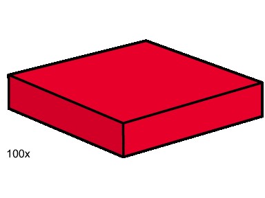 LEGO® 2x2 Red Smooth Tiles