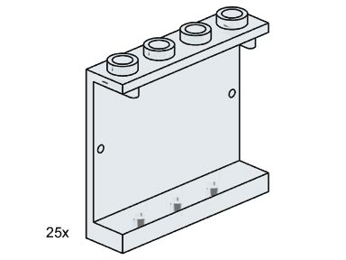 LEGO® 1x4x3 Wall Element Clear