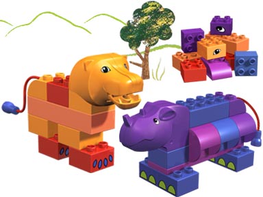 LEGO® Rhino and Lion