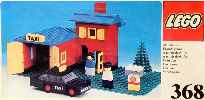 Lego vintage yellow brick with taxi pattern ref 3010p11/set 368 taxi station 