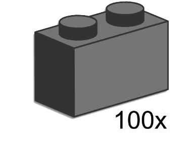 LEGO® 1x2 Dark Grey Bricks