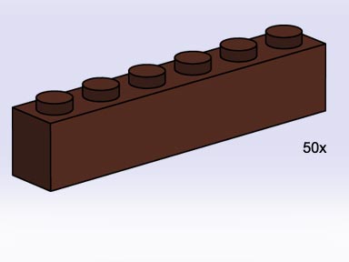 LEGO® 1x6 Brown Bricks