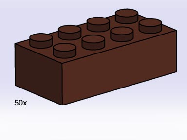 LEGO® 2x4 Brown Bricks