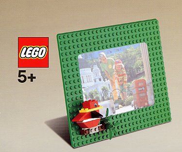 LEGO® {Green photo frame with bird}