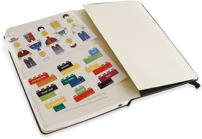 LEGO® Moleskine notebook black brick, ruled, large