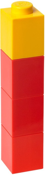 LEGO® Square Drinking Bottle – Red with Yellow Lid