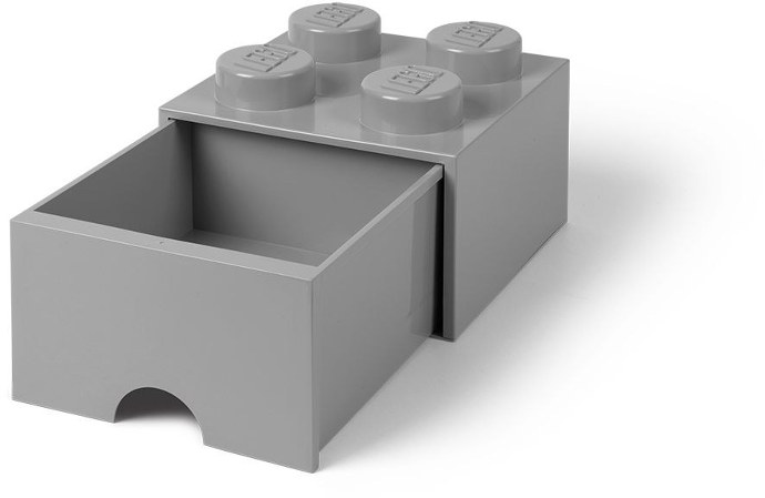 LEGO® 4 Stud Medium Stone Gray Storage Brick Drawer