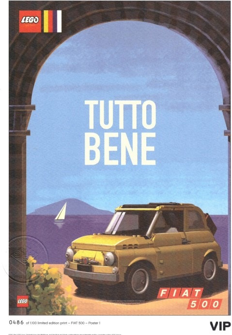 LEGO® Fiat Art Print 1 - Tutto Bene