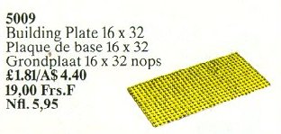LEGO® Building Plate 16 x 32 Yellow