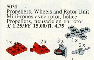 LEGO® 2 Propellers, 3 Nose Wheels and Rotor Unit