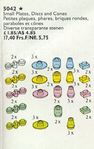 LEGO® Space Light and Radar Plates, Disks and Cones (Transparent Lights)