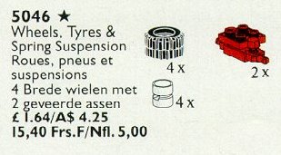 LEGO® Wheels, Tyres and Spring Suspension