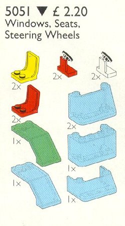 LEGO® Windscreens, Seats and Steering Wheels