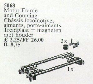 LEGO® Locomotive Base Plate with Couplings (Motor Frame)