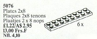 LEGO® Plates 2 x 8 White