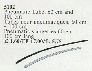 LEGO® Pneumatic Tube Black and Grey 60 and 100 cm