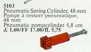 LEGO® Pneumatic Spring Cylinder 48 mm Red
